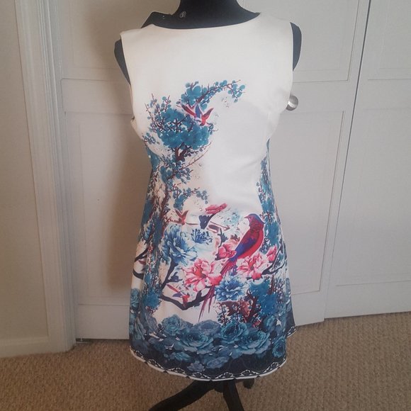 Smashed Lemon Jurk Flower Birds Dress NWT - Picture 6 of 9